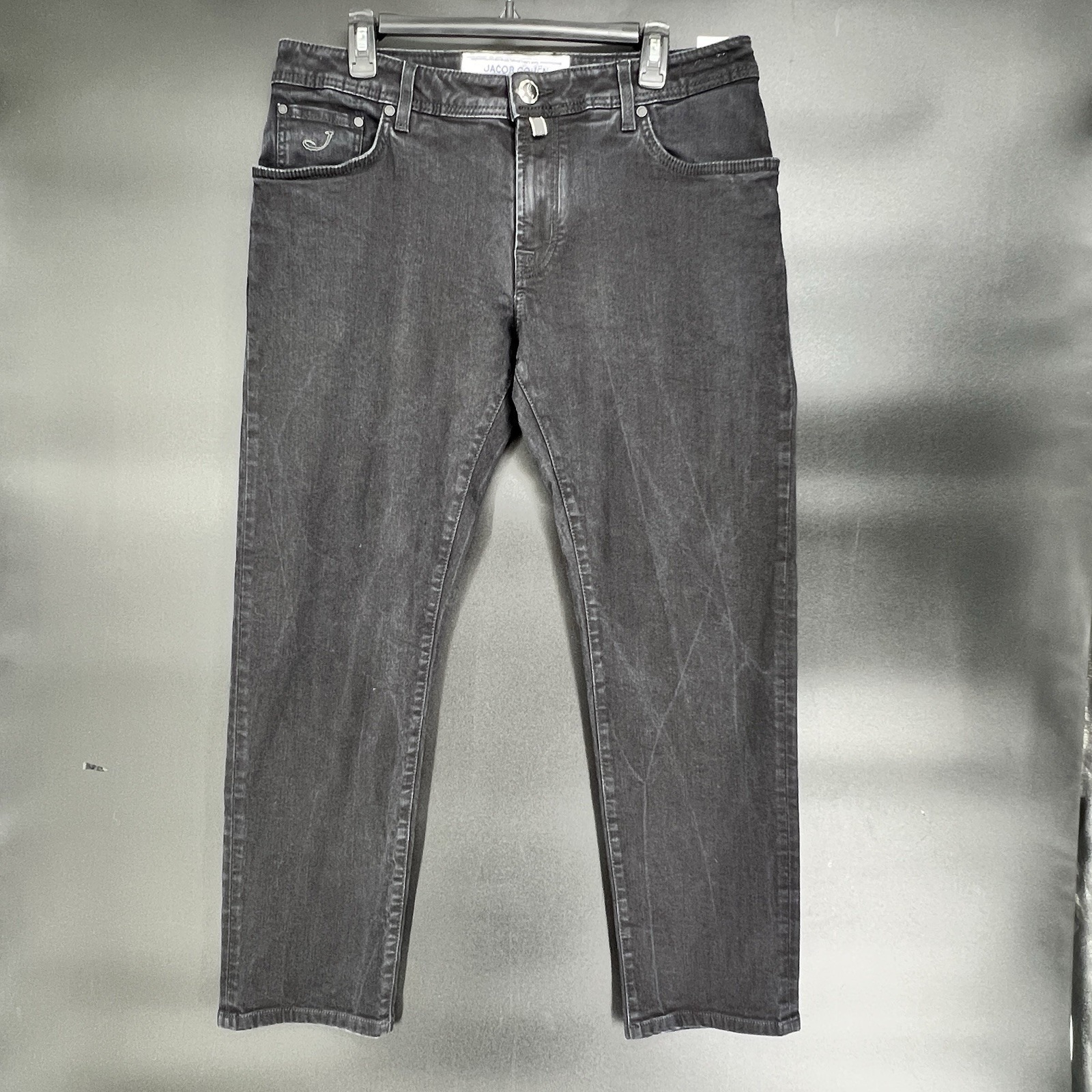 Jacob Cohen Black Denim Jeans Premium Edition Men Size 38x29 Luxury